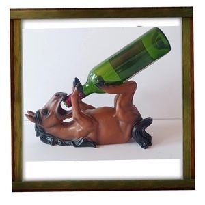🆕🏬AUCTION PRICE👩🏻‍⚖️ Brown Horse Wine Holder